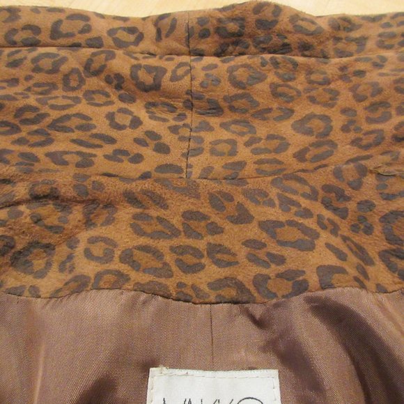 Vintage  Leather Swing jacket, leopard print - Picture 9 of 12